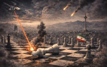 Ilustrasi penyerangan Zionis-Amerika ke Iran