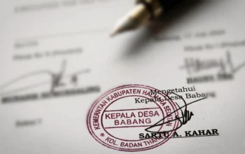 Surat jual beli tanah di desa Babang