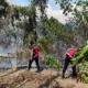 ​Lahan di Desa Hidayat Terbakar, Polisi Turunkan Mobil Water Cannon Padamkan Api